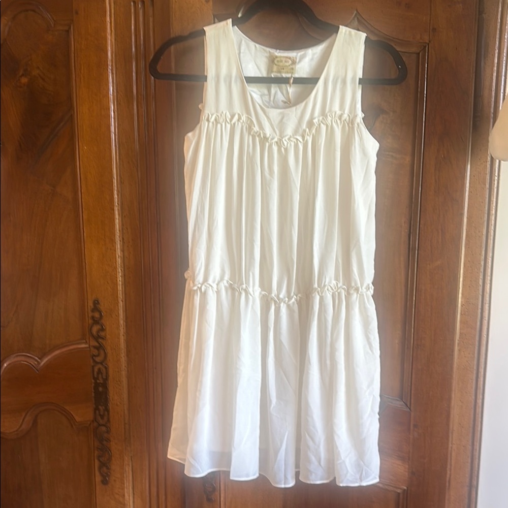 NWT Joyfolie Mia Joy Ivory Sleeveless dress, size 12